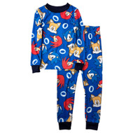 Boys Blue Sonic The Hedgehog Long Sleeve Shirt & Sleep Pants Pajama Set