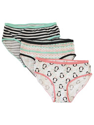 Cat& Jack Girls Briefs Print Panties Underwear 3 Count Pack 100% Cotton