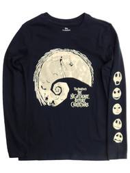 Disney Boys Black Nightmare Before Christmas Long Sleeve Christmas Shirt