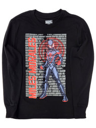 Marvel Boys Black & Red Spiderman Long Sleeve Tee Shirt T-Shirt