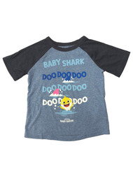 Jumping Beans Baby Shark Toddler Boys Blue Short Sleeve Tee Shirt T-Shirt