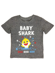 Jumping Beans Baby Shark Toddler Boys Gray Short Sleeve Tee Shirt T-Shirt