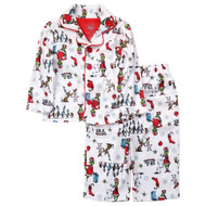 Infant & Toddler Boys White The Grinch Christmas Flannel 2 Piece Pajama Set