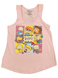 Nickelodeon Juniors Womens Pink Rugrats Tank Top Muscle Tee Shirt T-Shirt