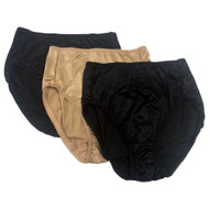 Vanity Fair Womens 3pc Hi-Cut Briefs Underwear Light Control Shaper Panty