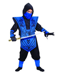 Fun World Boys Complete Ninja Costume Blue