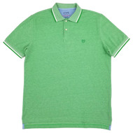Chaps Mens Meadow Green Birdseye Short Sleeve Pique Polo Shirt