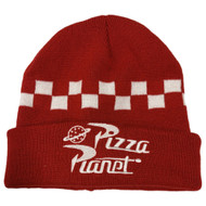 Womens & Mens Red Toy Story Beanie Stocking Cap Hat Pizza Planet