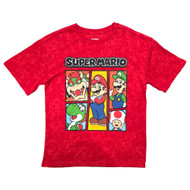 Super Mario Boys Red Mario, Luigi, Yoshi and Toad T-Shirt Tee Shirt