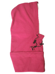 Womens Juniors Pink Fleece Balaclava One Piece Beanie Neck Scarf Warmer Cap Hat