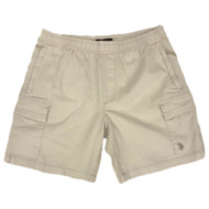 U.S. Polo Assn. Mens Beige Pull On Comfort Cargo Shorts 8.5" Inseam