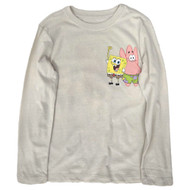 Boys Tan Long Sleeve Spongebob Squarepants & Patrick Tee Shirt T-Shirt