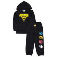 Boys Black Monster Jam Hoodie Sweatshirt & Sweatpants Outfit Set