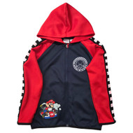 Boys Red & Black MarioKart Full Zipper Hoodie Hooded Sweatshirt