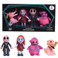 Disney Tim Burtons The Nightmare Before Christmas Neon Plush Stuffed Figure 4 Pk