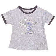 Justice Girls Blue Turquoise Short Sleeve Ringer Tee T-Shirt