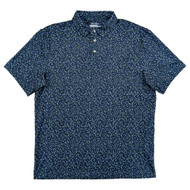 Ben Hogan Mens Peacoat Blue Speckle Short Sleeve Golf Polo Shirt