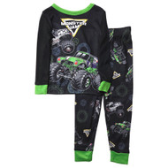 Monster Jam Boys Black Slim Fit Monster Truck Pajamas Shirt & Sleep Shorts Set 4