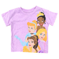 Disney Princess Infant Girls Purple Crew Neck Short Sleeve Tee T-Shirt