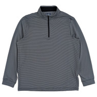 Ben Hogan Mens Gray Feeder Stripe Long Sleeve 1/4 Zip Golf Sweater