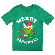 Boys Green Grinch "Merry Grinchmas" Christmas Holiday T-Shirt Tee