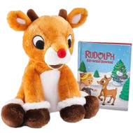 Kohls Cares 10" Rudolph the Red Nosed Reineer Plush Pal & Book, Christmas Set