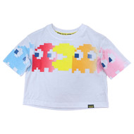 Pac-Man Justice Girls White Blinky Pinky Inky Short Sleeve T-Shirt Top