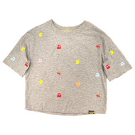 Pac-Man Justice Girls Gray Blinky Pinky Inky Short Sleeve T-Shirt Top