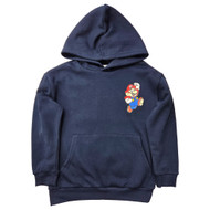 Boys Navy Blue Super Mario Pullover Hoodie Hooded Sweatshirt