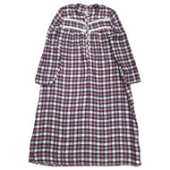 Croft & Barrow Womens Long Sleeve Red Plaid Nightgown Night Gown