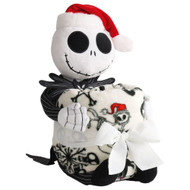 Nightmare Before Christmas Throw Blanket & Plush 21" Jack Skellington Hugger Set