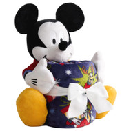Mickey Mouse Throw Blanket & Plush 19" Mickey Hugger Pal, 2 Pc Cuddle Buddy Set