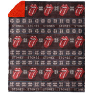 Rolling Stones Holiday Silk Touch Throw Blanket with Sherpa Reverse, 60x50