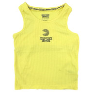 Justice Girls Pac-Man Yellow Athletic Tank Top Sports Bra Shirt Top S 7/8