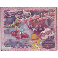 Glimmer Girl Party Lab Lip Glaze Necklace & Keychain Activity Kit Craft Set