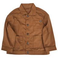 Infant & Toddler Boys Rust Snap Front Long Sleeved Shacket Shirt