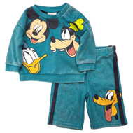 Disney Infant Boys Blue Mickey Mouse Sweatshirt & Pants Outfit Set