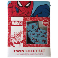 Spider-Man Kids Twin Microfiber Sheet Set, Spiderman Christmas Bed Sheets