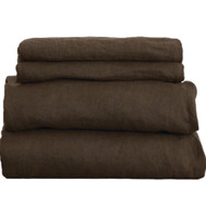 Croft & Barrow Cotton Rich Sheet Set Queen Bed Sheets Chocolate Brown 525 Thread