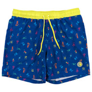 Birdie Bound Mens Blue Drinks 2-In-1 Liner Swim Shorts Swim Trunks Medium