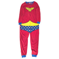 Womens Plush Fleece Red Wonder Women Union Suit Sleeper Pajamas Large