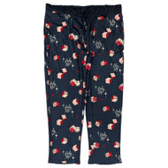 Mens Navy Blue Lucky Dice Graphic Print Microfleece Sleep & Lounge Pants