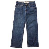 Levis Boys Relaxed Fit Straight Leg Dark Wash Blue Denim Jeans