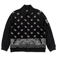 Dogg Supply by Snoop Dogg Men's Black Bandana Varsity Jacket
