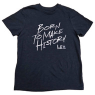Lee Womens Black "Born To Make History" Tee Shirt T-Shirt