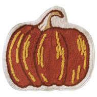 Celebrate Fall Pumpkin Shaped Cotton Bath Rug, 20x23 Non-Skid Accent Mat