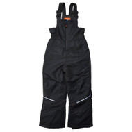 Boys Black Zip Front Adjustable Straps Snow Bibs Ski & Snowboard Pants