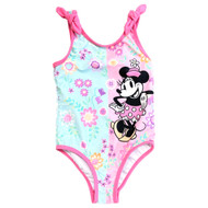 Disney Toddler Girls Minnie Mouse 1 Piece Pink Swimsuit Swimwear
