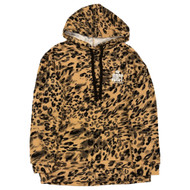 Juicy by Juicy Couture Womens Brown Leopard Print Hoodie Sweatshirt