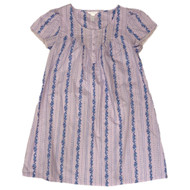 Womens Purple Floral Print Short Sleeve Nightgown Night Gown Medium